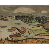 BORDERS LANDSCAPE by William George Gillies, watercolour, sold Jan 2022