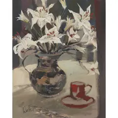 Ethel Walker, CHINOISERIE, oil on card