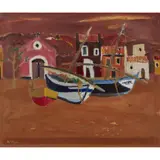 David McClure, SICILIAN BOATS II, oil on canvas