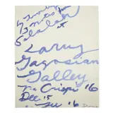 Cy Twombly, NOTES FROM SALALAH, 2008, Screenprint, printed on the occasion of the artist's exhibition at Gagosian Gallery, Rome