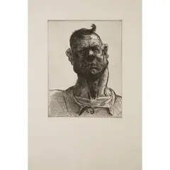 NED by Peter Howson, 1987, Etching, Proof (1st State), sold Jan 2022
