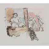Paula Rego, GIRL READING AT A WINDOW (JANE EYRE SERIES), 2001, Lithograph, ed. 35