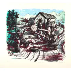 Peter Howson, BANDIT CHECKPOINT, 1994, Screenprint, A/P, aside from the edition of 100