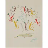 LA RONDE DE LA JEUNESSE by Pablo Picasso, 1961, Lithograph, 26/200, sold Jan 2022