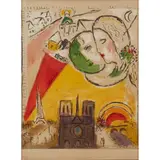 LE DIMANCHE (FROM DERRIERE LE MIROIR) by Marc Chagall, 1954, Lithograph, ed. 2500, sold Jan 2022