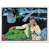 Adrian Wiszniewski, POET, 1986, Screenprint. A/P