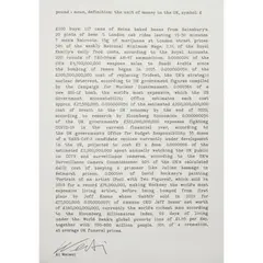 £ by Ai Weiwei, Lithograph on somerset paper, 620/1000, published October 2020, sold Jan 2022