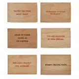 Jenny Holzer, TRUISMS (SET OF 6), Screenprint on wooden postcard