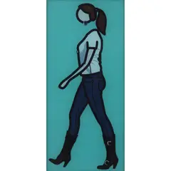 TINA WALKING by Julian Opie, 2009, Screenprint on acrylic, from the edition of unknown size, sold Jan 2022