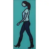 TINA WALKING by Julian Opie, 2009, Screenprint on acrylic, from the edition of unknown size, sold Jan 2022