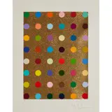 AUROUS IODIDE -2009 by Damien Hirst, Screenprint with gold glitter, 34/150, sold Jan 2022