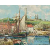 Frank Henry Mason, ST. ANDREWS HARBOUR, oil on board