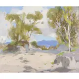 John Guthrie Spence Smith, SUMMER SKIES, oil on board