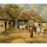 William Kennedy, THE FARMYARD, oil on canvas