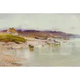 Barclay Henry, CROFT BY THE LOCH, oil on canvas