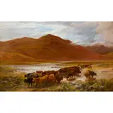 Henry Garland, CROSSING THE FORD, oil on canvas