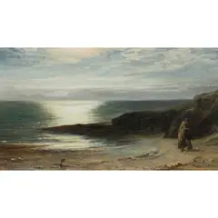 John MacWhirter, A MOONLIT TRYST, oil on canvas