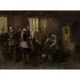 George Ogilvy Reid, IN TIME OF WAR, oil on board
