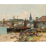 Joseph Milne, A SUNNY AFTERNOON FERRYDEN, oil on board