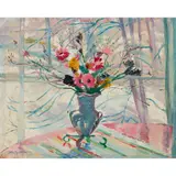STILL LIFE by Beatrice M. L. Huntington, oil on canvas, sold Dec 2021