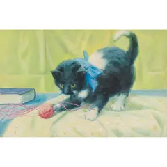 Stuart Park, FELINE FROLICS, watercolour
