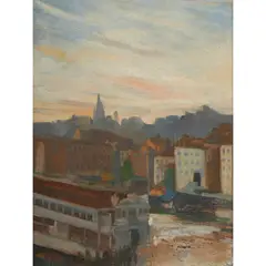 William MacDonald, EVENING MARSEILLES, oil on board
