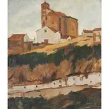 William MacDonald, HILLTOP CHURCH, SPAIN, oil on canvas
