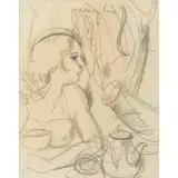 John Duncan Fergusson, FIGURE AND TEAPOT