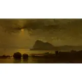 James Cassie, HOLY ISLE, ARRAN, MOONLIGHT, oil on canvas