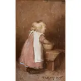 Robert Gemmell Hutchison, THE YOUNG COOK, pastel