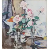 Samuel Peploe, ROSES AND FRUIT, oil on canvas [n1]