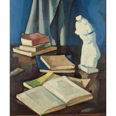 Samuel Peploe, THE STATUETTE, 1920s, oil on canvas