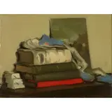 Samuel Peploe, STILL LIFE WITH BOOKS, Oil on canvas