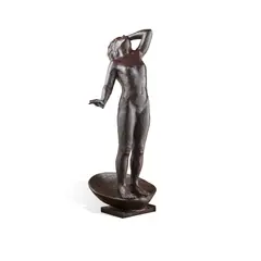Gerald Laing, FOUNTAIN - GIRL ON CLAMSHELL, WET HAIR, 1987, bronze