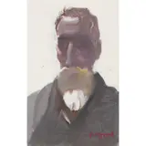 John Byrne, SELF PORTRAIT AGAINST THE LIGHT, mixed media