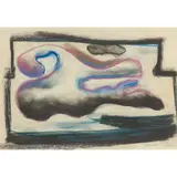 William Gear, SCULPTURAL FORM, mixed media on buff paper