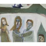 Patrick Hayman, FAMILY SEASIDE, 1982, oil on board