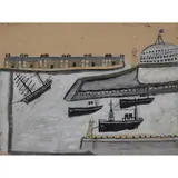 Alfred Wallis, PLYMOUTH, oil and chalk on card