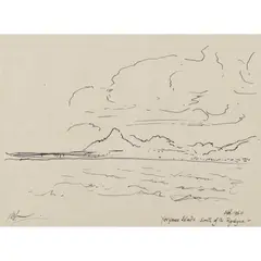 Bernard Leach, YAYEMA ISLANDS, SOUTH OF THE RYNKYNS, 1964, pen and ink on paper