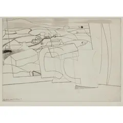 Ben Nicholson, TRENDRINE, 1948, etching on paper