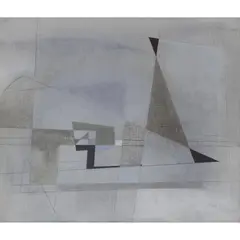 John Wells, WINDOW, 1948, oil and pencil on board