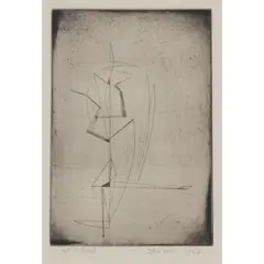 John Wells, DANCER, 1952, engraving