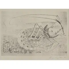 Bryan Wynter, CRAYFISH, 1949, lithograph on wove paper