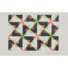 Michael O'Donnell, 7 AND 5 FOR W.B-G., 1981, pencil and crayons on paper