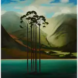 Louis Sinclair McNally, UNTITLED (LOCHSIDE COPSE OF TREES), oil on canvas