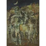 Edward Gage, INTO  BIRDS, 1957, oil on canvas