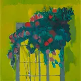 David Michie, UNTITLED (FLOWERS ON A GREEN GROUND)