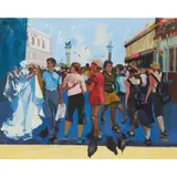 James Orr, ST MARK'S SQUARE, VENICE, Oil on canvas