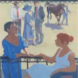 Catriona Campbell, AT THE RACES, oil on board