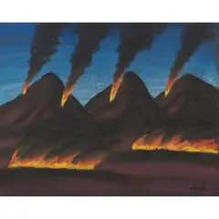 Jack Knox, BURNING THE HEATHER, 1989, pastel